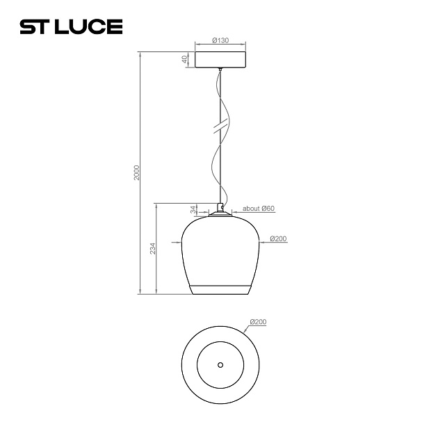 Подвесной светодиодный светильник ST Luce Ripple SL6014.413.01 фото 2