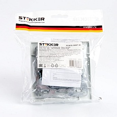 Выключатель трехклавишный Stekker Эрна белый PSW10-9007-01 39922 1