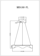 Подвесной светодиодный светильник MyFar Pendant Diona MR9180-PL 1