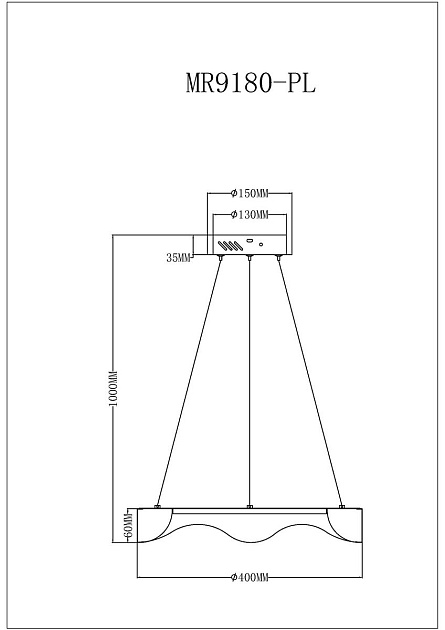 Подвесной светодиодный светильник MyFar Pendant Diona MR9180-PL Фото № 2