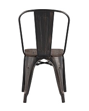 Барный стул Tolix черный/патина золото + темное дерево YD-H440B-W MS-01-1 2