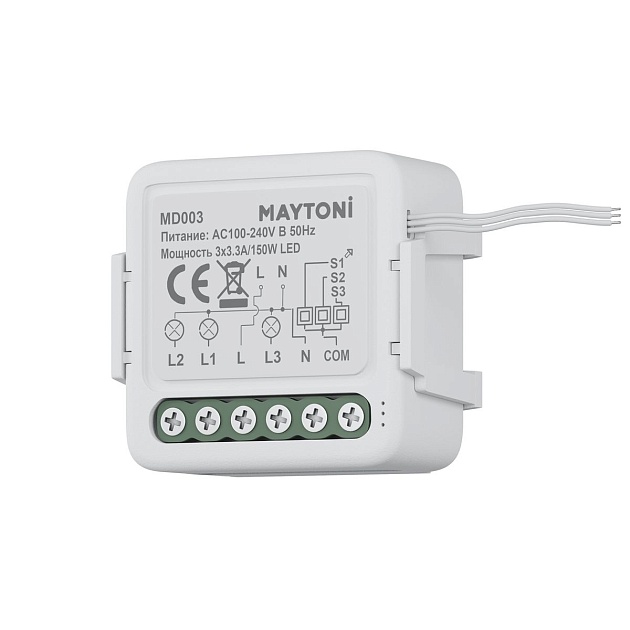 Выключатель трехканальный Wi-Fi Maytoni Technical MD003 фото 