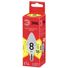 Лампа светодиодная ЭРА E14 8W 2700K матовая ECO LED B35-8W-827-E14 Б0030018 2