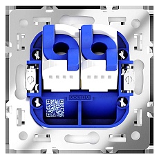 Розетка компьютерная встраиваемая Voltum S70 двойная RJ45+RJ45 кат.6, (кашемир) VLS060203 5