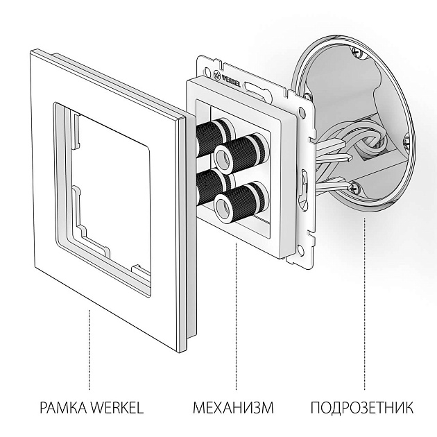 Акустическая розетка Werkel черный матовый W1185008 4690389157059 фото 2