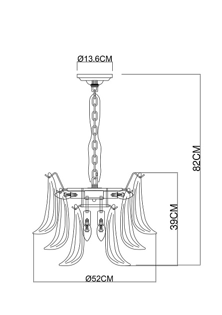 Подвесная люстра Arte Lamp Maya A4072LM-6GO Фото № 2