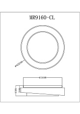 Потолочный светодиодный светильник MyFar Ceiling Rhea MR9160-CL 1