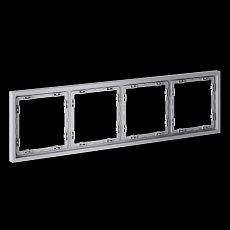 Рамка пластиковая S70 на 4 поста, (серый) Voltum VLS100416 1