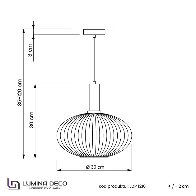 Подвесной светильник Lumina Deco Floril LDP 1216-1 WT+BK фото 2