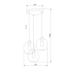 Подвесная люстра TK Lighting 3184 Elio 1