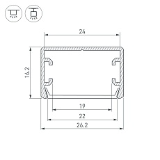 Профиль Arlight PLS-Lock-H16-SMT-3000 Anod 044805 1