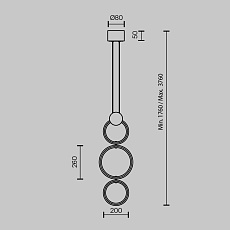Подвесной светодиодный светильник Maytoni Link MOD357PL-L20BS3K 1