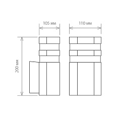 Уличный настенный светильник Elektrostandard 1444 Techno a032627 2