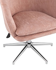 Поворотное кресло Stool Group Харис регулируемое замша пыльно-розовый HARRIS HY-78 1