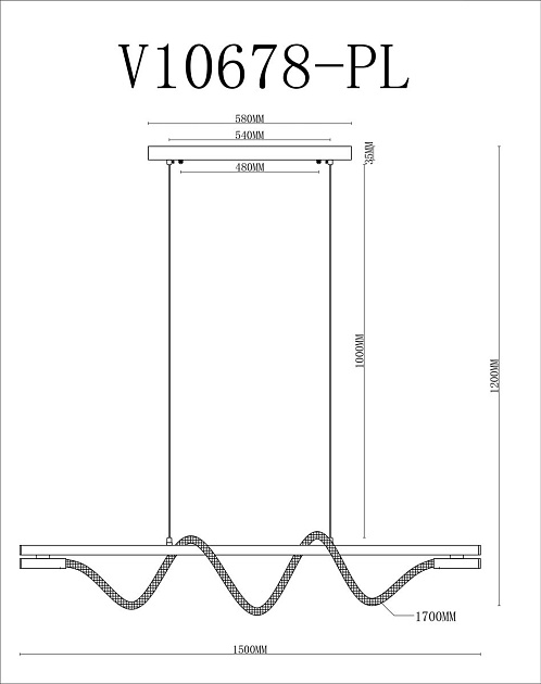 Подвесной светодиодный светильник Moderli True V10678-PL Фото № 2