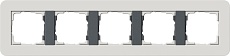 Рамка 5-постовая Gira E3 светло-серый/антрацит 0215421