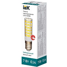 Лампа светодиодная IEK E14 7W 4000K прозрачная LLE-CORN-7-230-40-E14 1