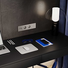 Розетка встраиваемая Voltum S70 с заземлением и защитными шторками, 16А, (кашемир) VLS040203 2