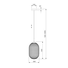 Подвесной светильник Eurosvet Gem 50261/1 серый 1