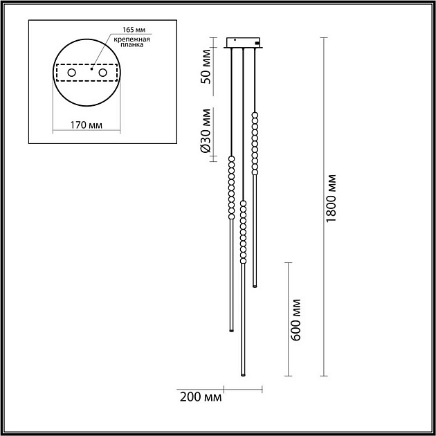 Подвесной светильник Odeon Light MONELLA 6639/33L Фото № 3