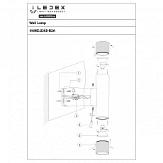 Бра iLedex Delta 2365-2 BK+SL 1