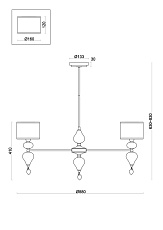 Подвесная люстра Freya Raise FR5369CL-08BS 1