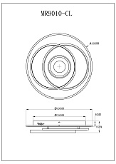 Потолочный светодиодный светильник MyFar Ceiling Galatea MR9010-CL 1