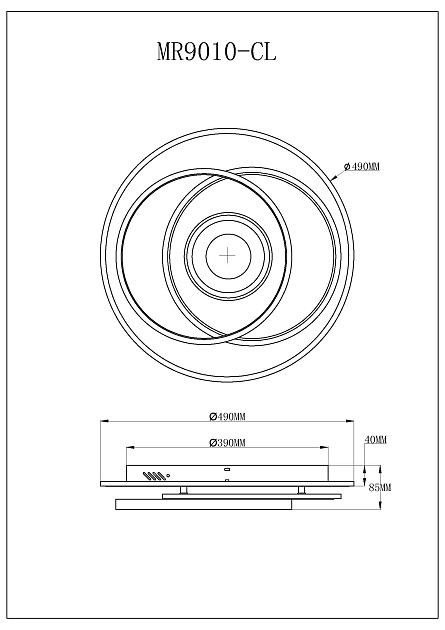 Потолочный светодиодный светильник MyFar Ceiling Galatea MR9010-CL Фото № 2