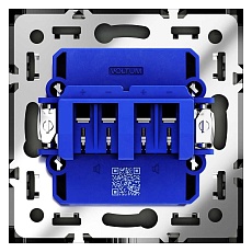 Розетка акустическая встраиваемая Voltum S70 4-местная, (графит) VLS060307 2