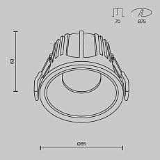 Встраиваемый светильник Maytoni Alfa LED DL043-01-15W4K-RD-W 5