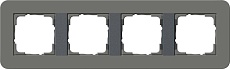 Рамка 4-постовая Gira E3 темно-серый/антрацит 0214423