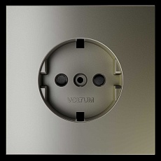 Накладка для розетки с заземлением и защитными шторками S70 (шелк) Voltum VLS000704 1