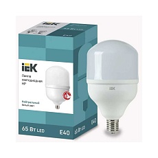 Лампа светодиодная сверхмощная IEK E40 65W 4000K матовая LLE-HP-65-230-40-E40