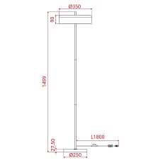 Торшер Arte Lamp Skat A7052PN-2BK 1