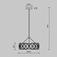 Подвесной светодиодный светильник Maytoni Link MOD357PL-L40BS3K 1