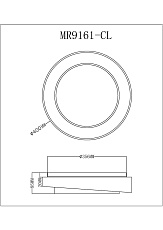 Потолочный светодиодный светильник MyFar Ceiling Rhea MR9161-CL 1