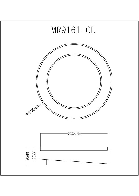 Потолочный светодиодный светильник MyFar Ceiling Rhea MR9161-CL Фото № 2