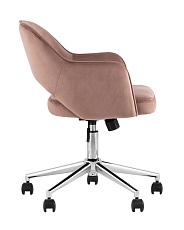 Офисное кресло Stool Group Кларк велюр розовый CLARKSON PINK CHROME 3
