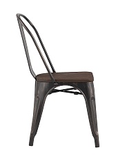 Барный стул Tolix черный/патина золото + темное дерево YD-H440B-W MS-01-1 1