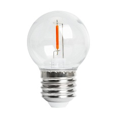 Лампа светодиодная Feron E27 2W оранжевый прозрачная LB-383 48932 2