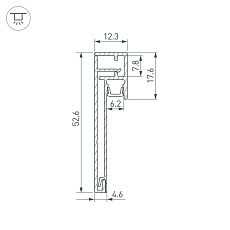 Профиль Arlight Plintus-H54B-2000 Anod 046387 1