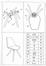 Кухонный стул Woodville Bonito 11328 1