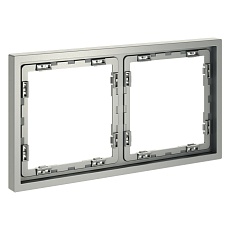 Рамка пластиковая Voltum S70 на 2 поста, (сталь) VLS100205 2