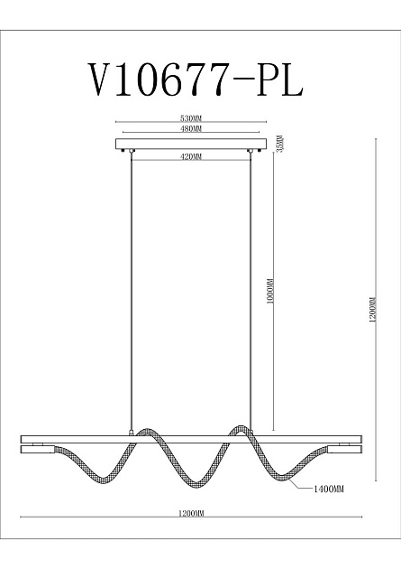 Подвесной светодиодный светильник Moderli True V10677-PL Фото № 2