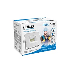 Прожектор светодиодный Gauss Slim 10W 6500К 613120310 1