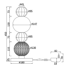 Настольная лампа Maytoni Collar MOD301TL-L18CH3K 1