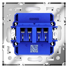 Розетка акустическая встраиваемая Voltum S70 4-местная, (белый матовый) VLS060302 2