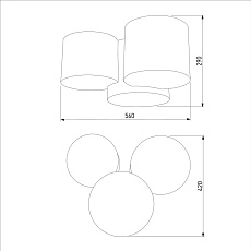 Потолочный светильник TK Lighting 4391 Mona Gray 1