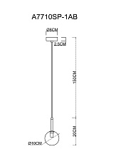 Подвесной светильник Arte Lamp Cameron A7710SP-1AB 2