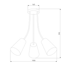 Потолочная люстра TK Lighting 1711 Wire Kids 1